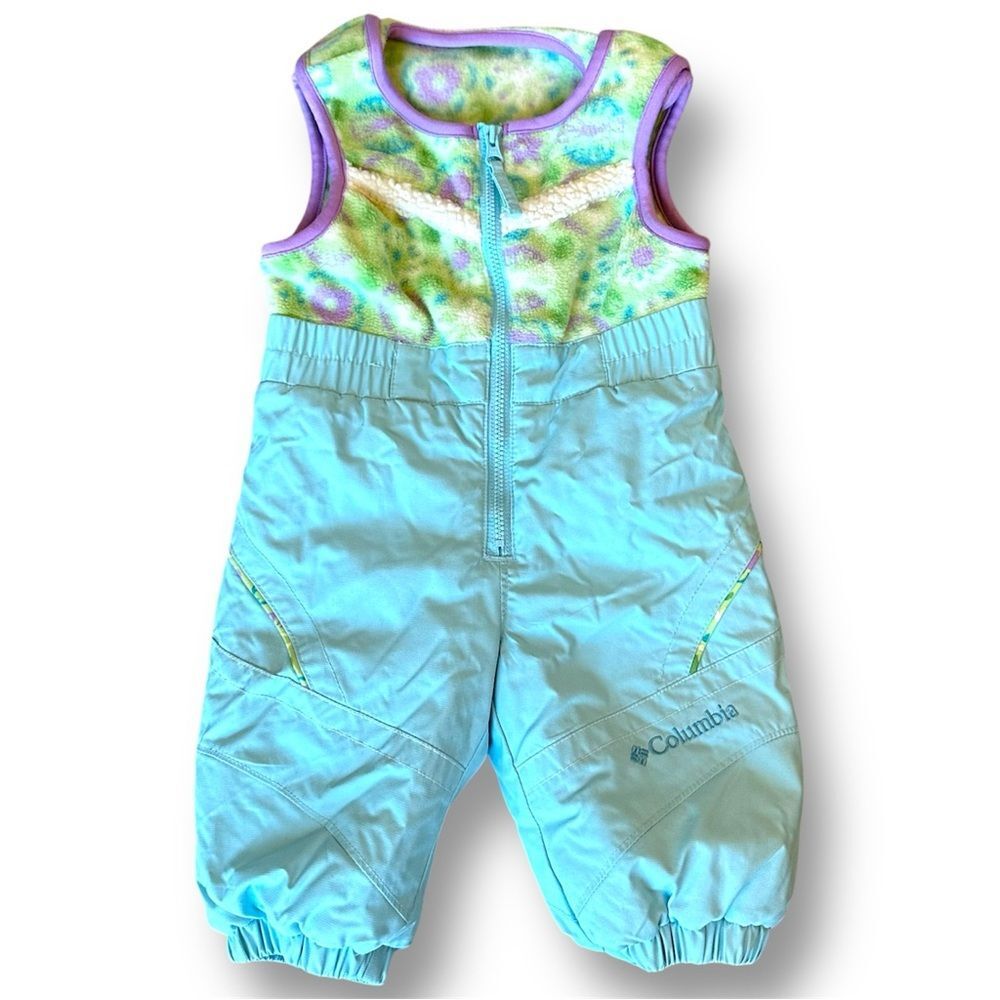 Columbia Baby Snowsuit Bib Pants Snow Suit Infant Insulated Warm Adjustable 6 M